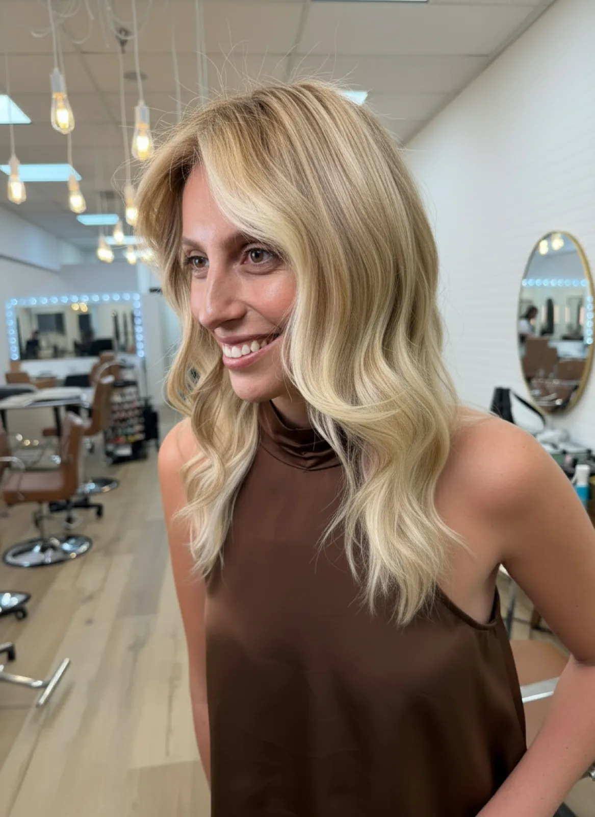 Long Bob Rubio Natural at Blend Hair Boutique, Plantation FL